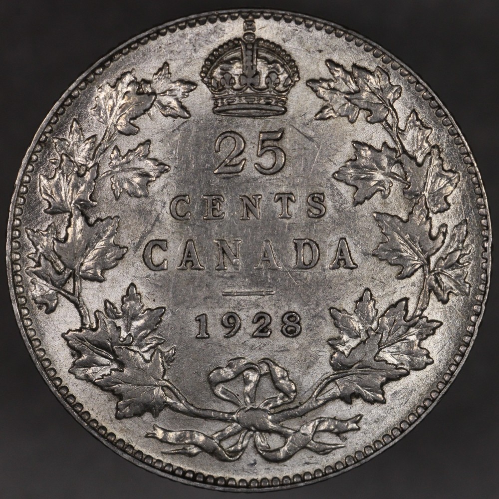 1928 Canada Silver 25 Cents