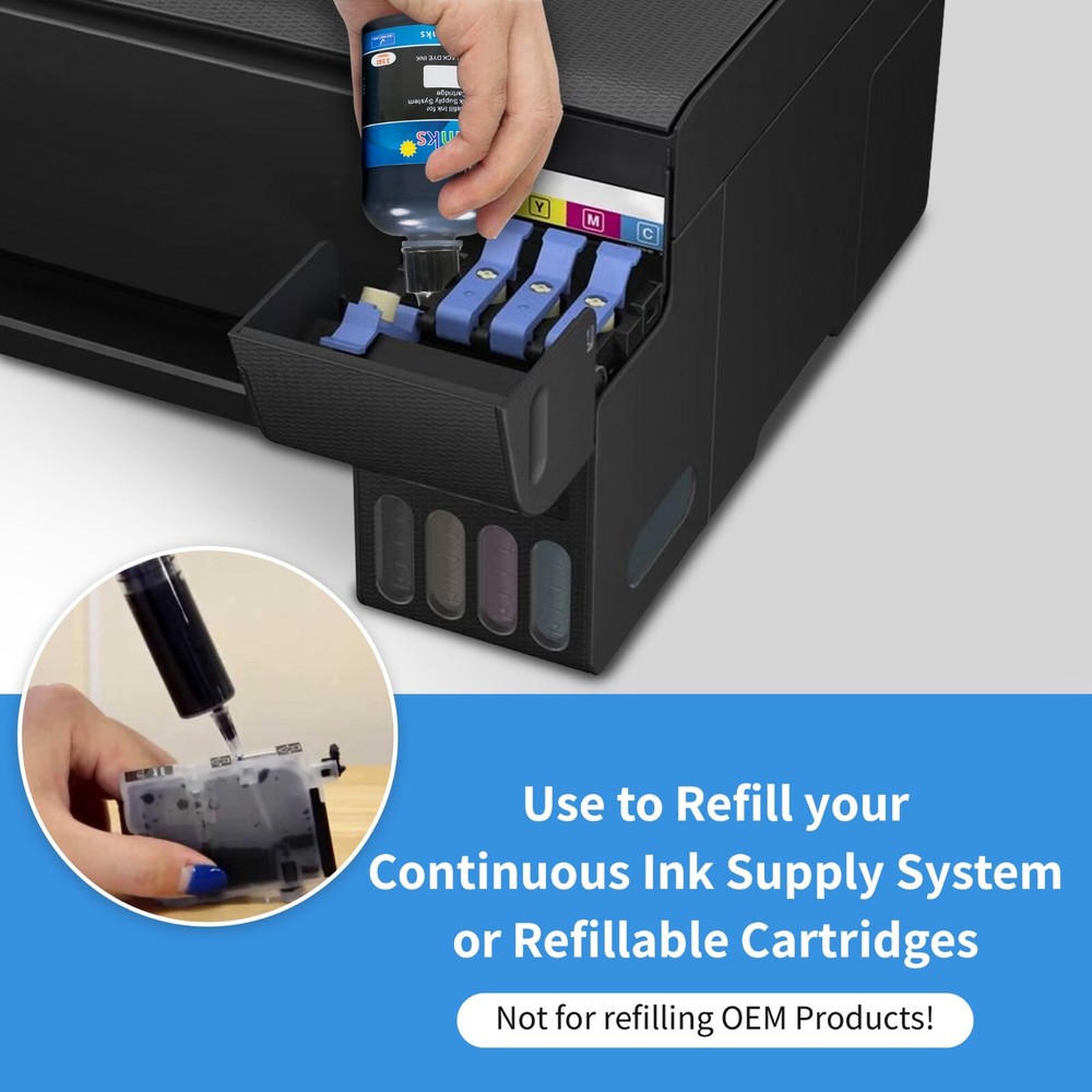 100ML Black Universal Dye Bulk Refill INK For NON-OEM Hp
