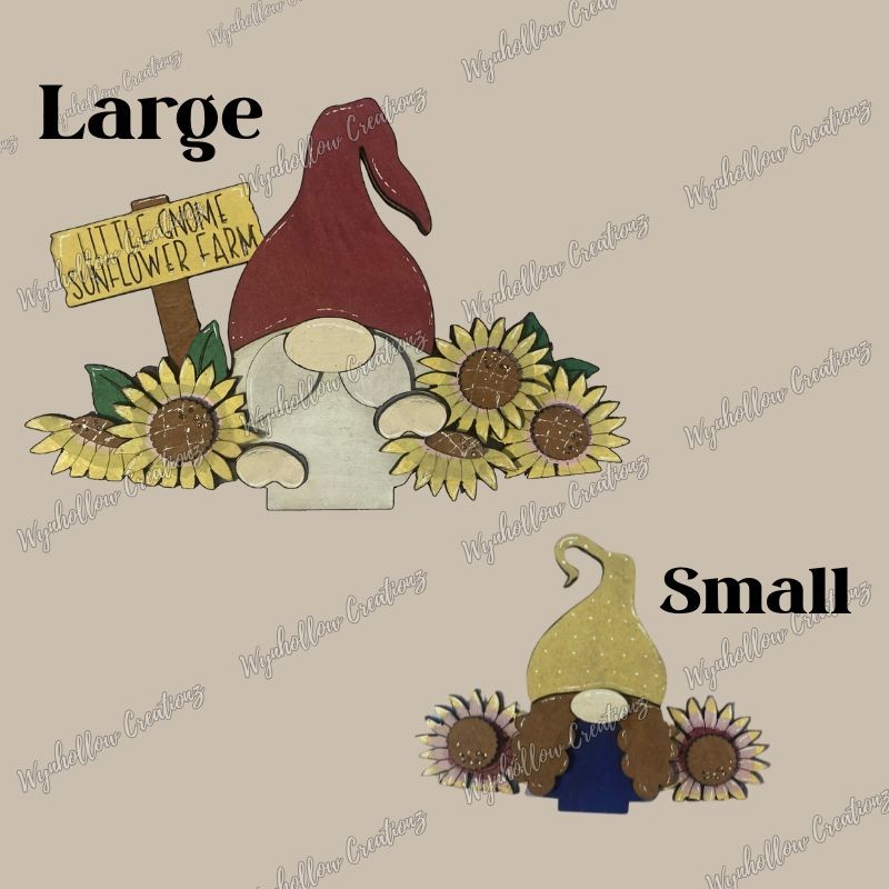 Sunflower Gnome Interchangeable Basket Insert