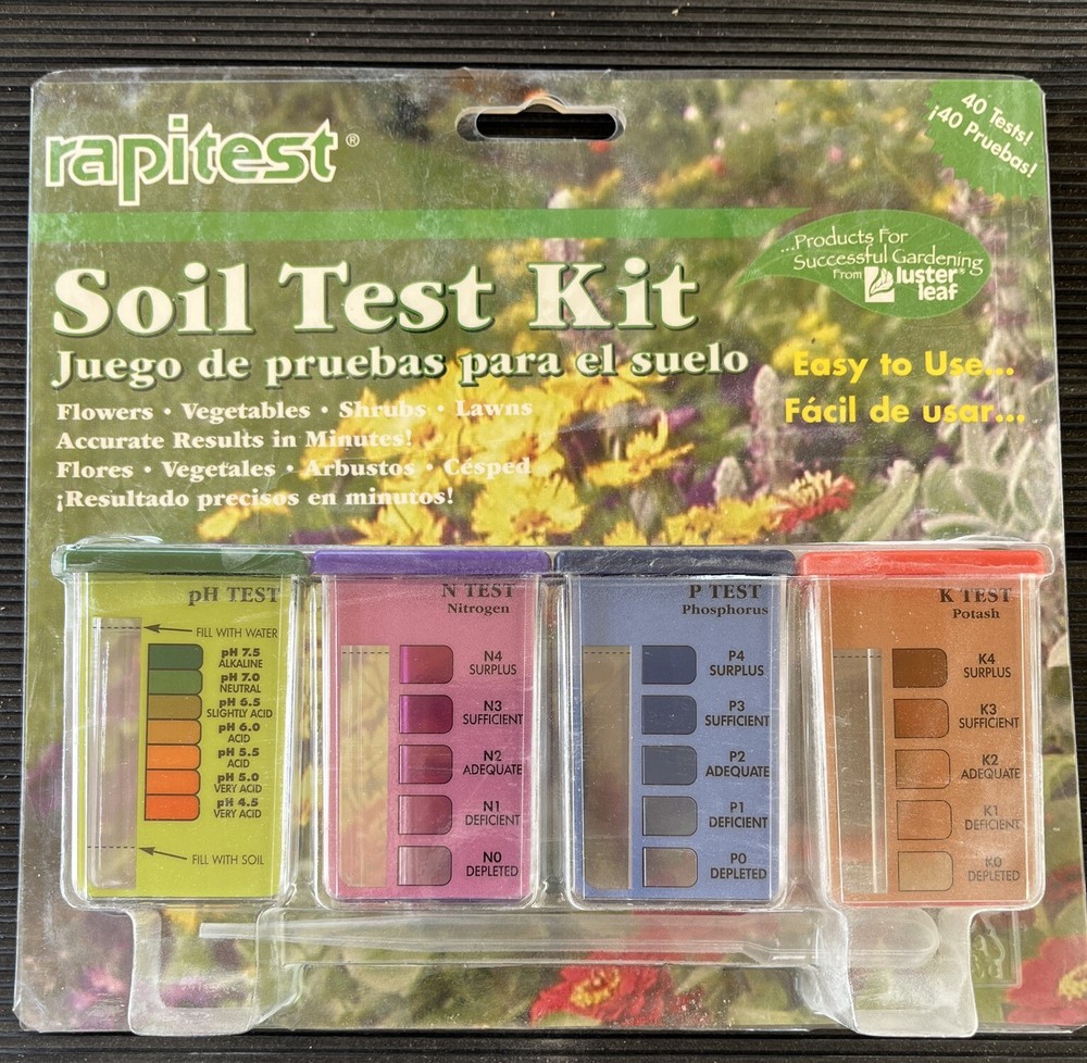 Luster Leaf 1601 Rapitest Test Kit for Soil pH, Nitrogen, Phosphorous and Potash
