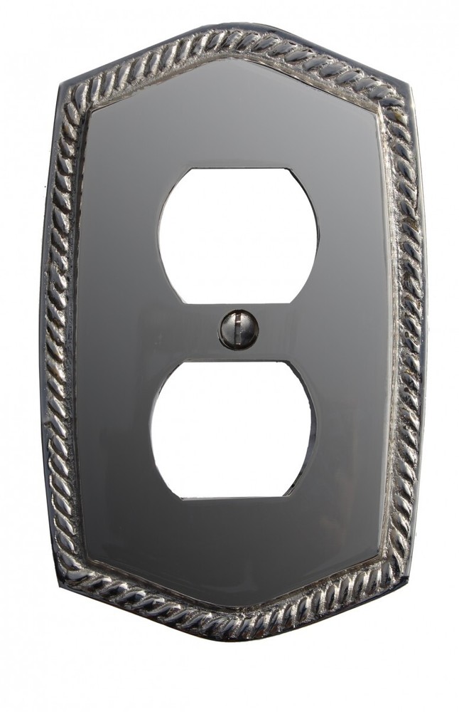 Switchplate Roped Chrome 5 1/16" H Single Switch Solid Brass Renovators Supply