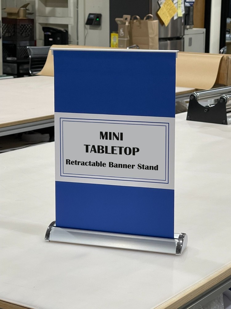 11 ¾"x17"（ A3 ） Mini Tabletop Retractable Banner Stand