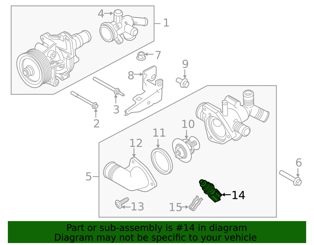Genuine Ford Engine Coolant Temperature Sensor 7M5Z12A648B