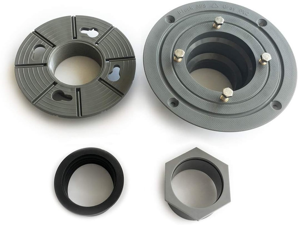 Versatile 2" PVC Drain Base Kit - Ideal for Square & Linear Shower Installations