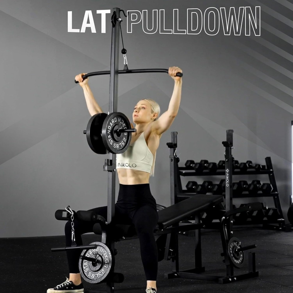 8 in 1 Olympic Weight Bench Set with Leg Extension and Leg Curl, Multi-Function