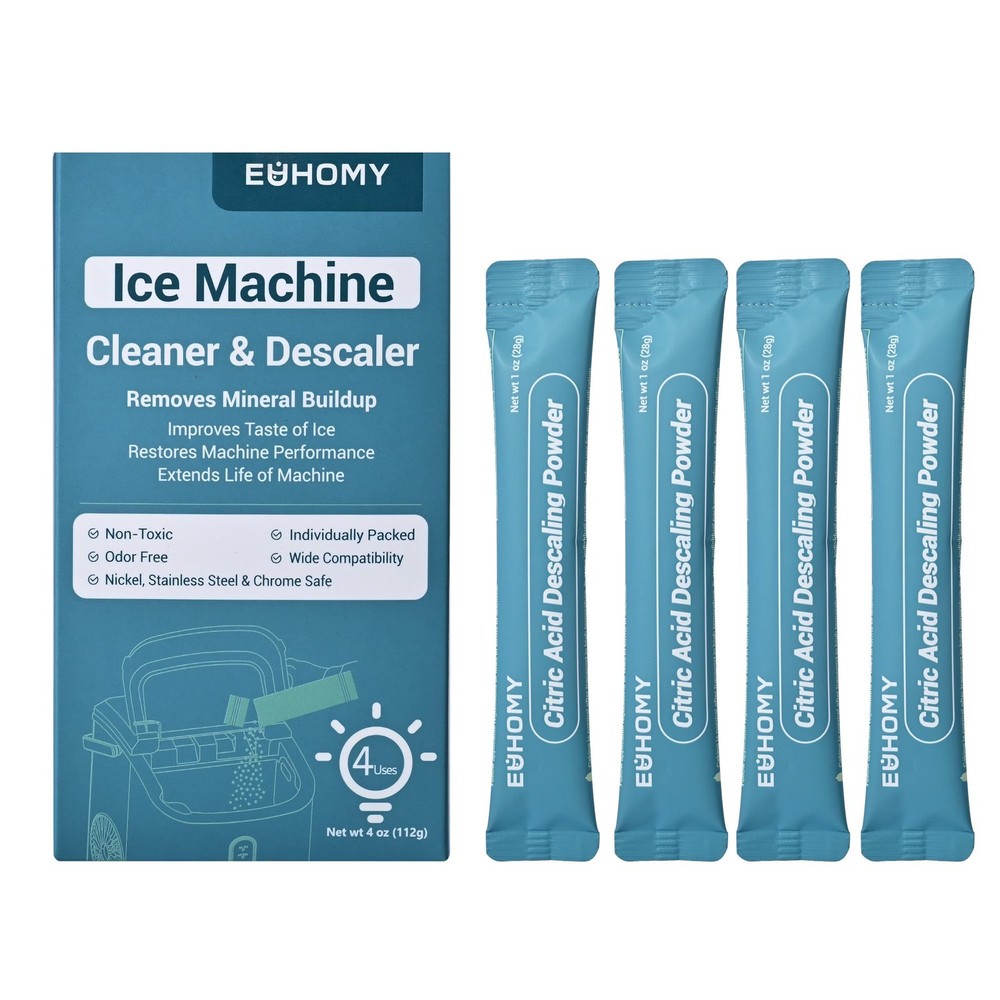 Ice Maker Cleaner & Descaler | 4 Use & Individually Packed | Ice Machine Clea...