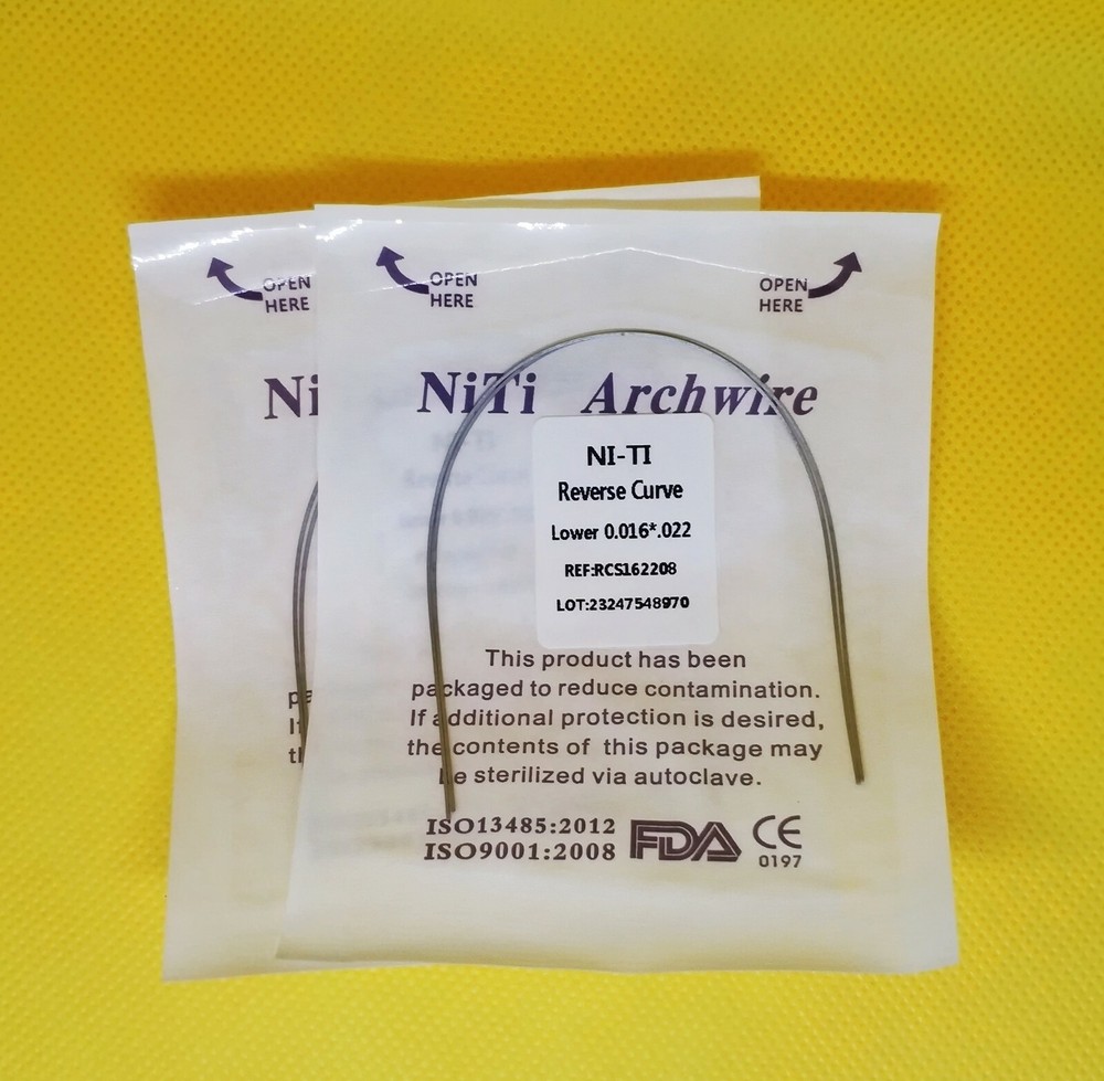 10Pack Dental Orthodontic Super Elastic NiTi Reverse Curve Rectangular Arch Wire