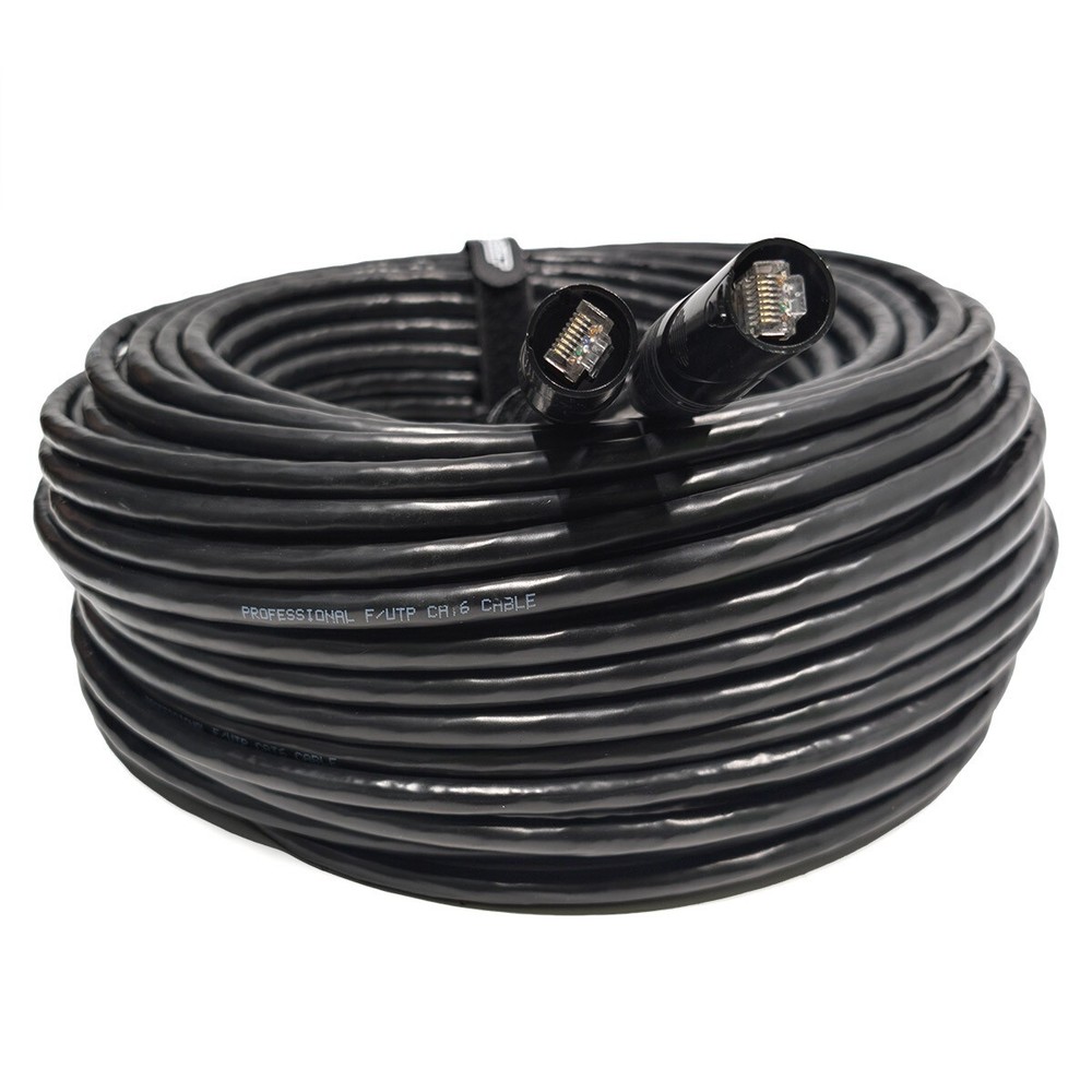 100FT PRO CAT6 Heavy Duty EtherCon RJ45 Digital Audio Cable.