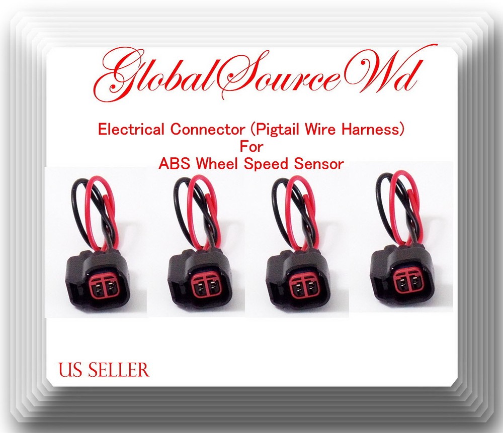 Set 4 Electrical Connector For ABS Wheel Speed