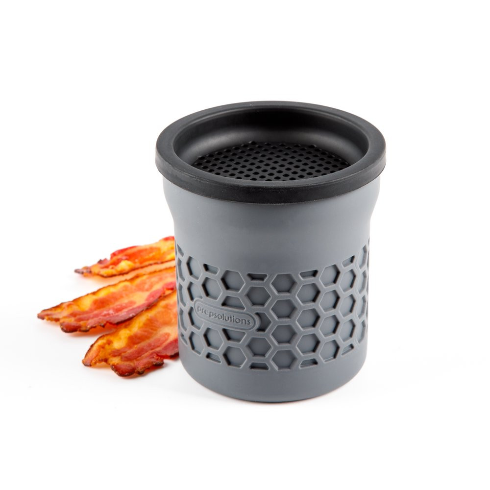 Silicone Grease Keeper With Removable Strainer Heat-Resistant Storage Container