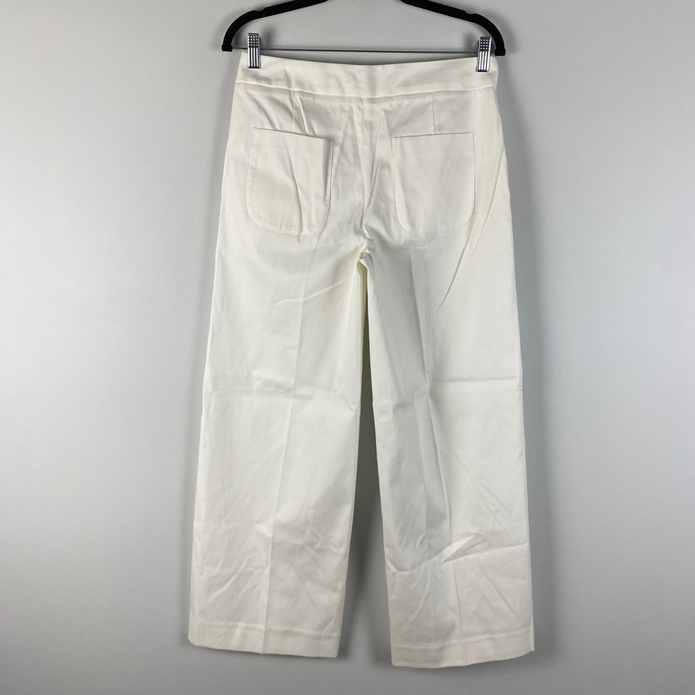 Everlane The Wide Leg Structure Pants Womens 2 Bone White