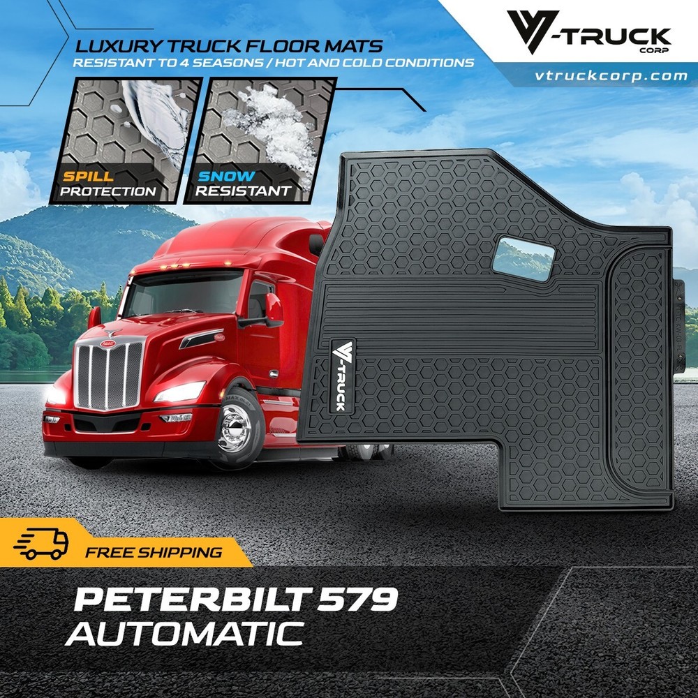 RUBBER FLOOR MATS FOR PETERBILT 579 567