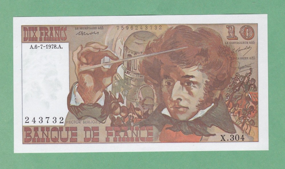 France 10 Francs   6-7-1978.A.   Note  P-150c    UNCIRCULATED