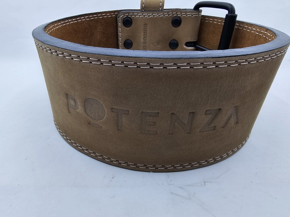 Potenza powerlifting belt genuine leather nubuck outer Small