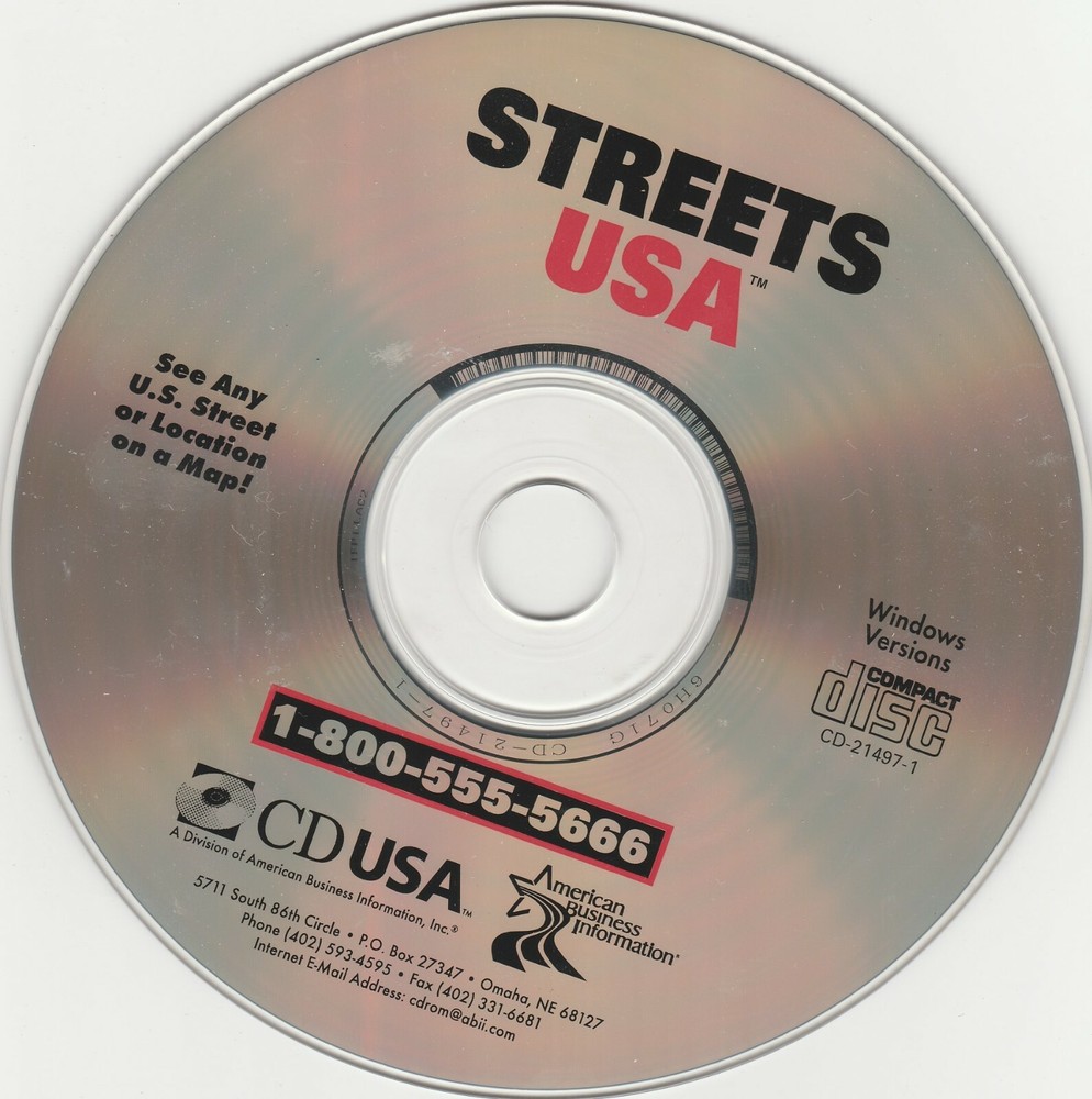 Streets USA ~ CD USA ~ CD-ROM