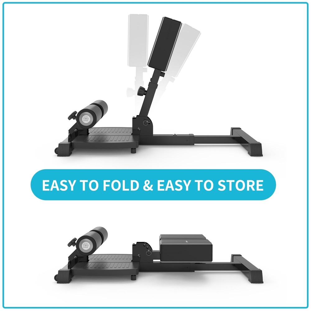 leikefitness Deluxe Multi-Function Deep Sissy Squat Bench Home Gym Workout St...