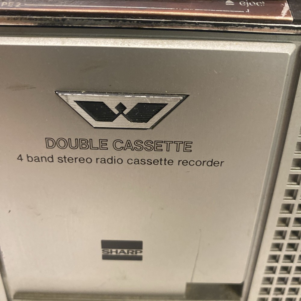 Vintage Sharp GF-555 Double Cassette Boombox Tested Read Description