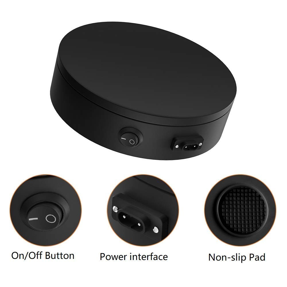 Motorized Photography Turntable, Automatic Revolving Platform Perfect for 360...