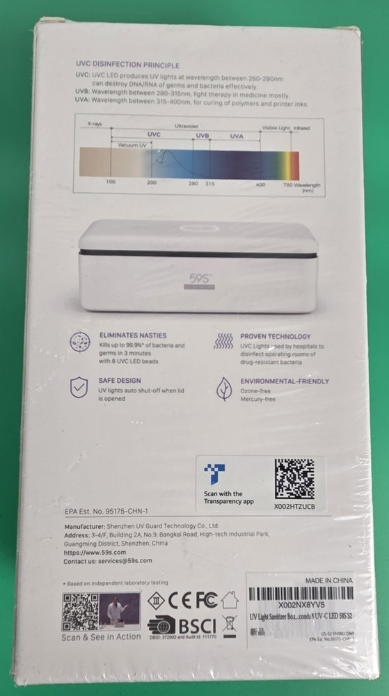 Disinfection UV Sanitizer Box Desktop