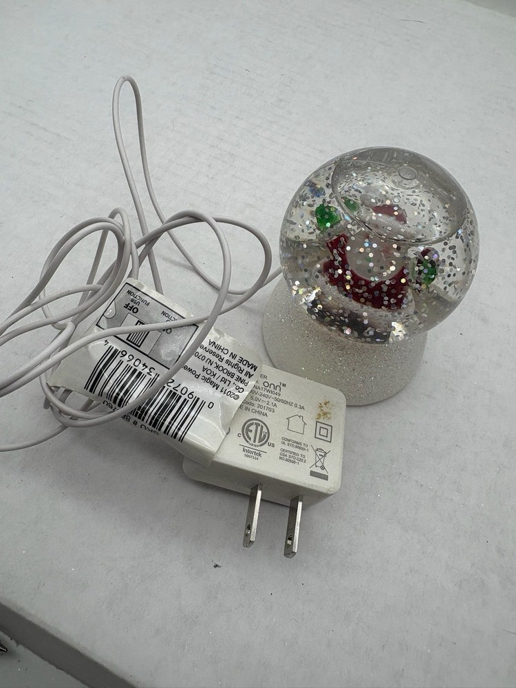 Snowman Santa Snow Globe Plug In
