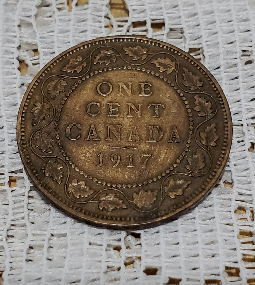 1917 CANADA LARGE CENT * LARGE PENNY ONE CENT * CANADIAN CENT *