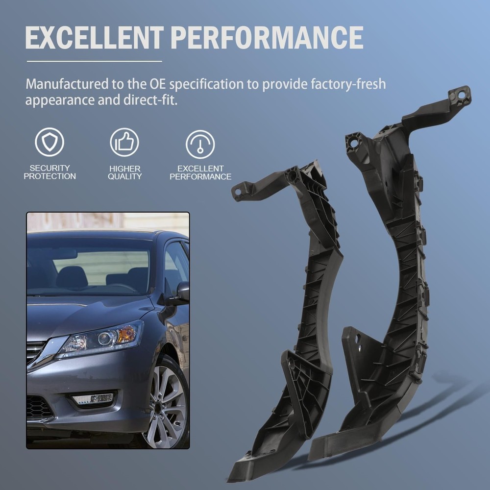 Headlight and Front Bumper Bracket Mount Support Retainer Kit for Accord 2013...