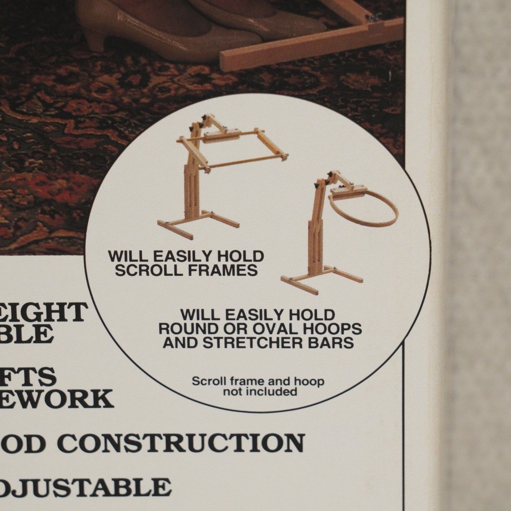 F.A. Edmonds Universal Craft Stand Model 6111 Needlework Hardwood Adjustable