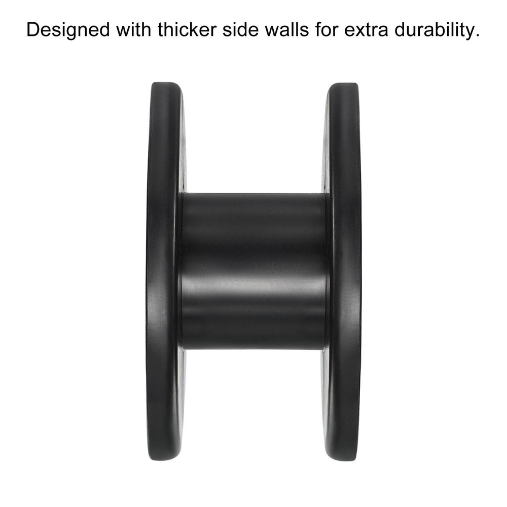 4pcs 4.7" Floss Bobbins Plastic Empty Thread Spools Weaving Bobbin Black