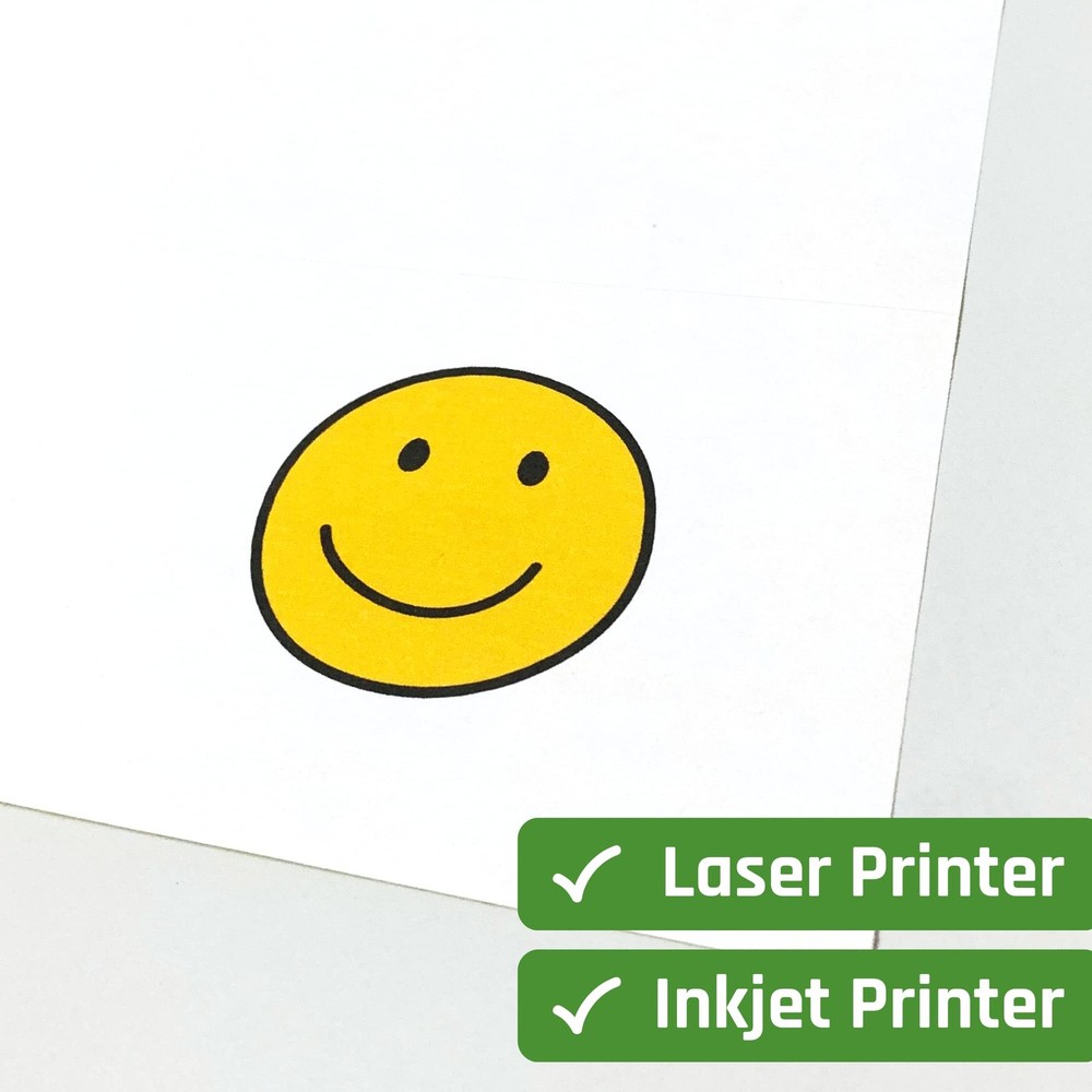 30 Sheets, Printable White Sticker Paper, 8.5" x 11" | 30 sheets,