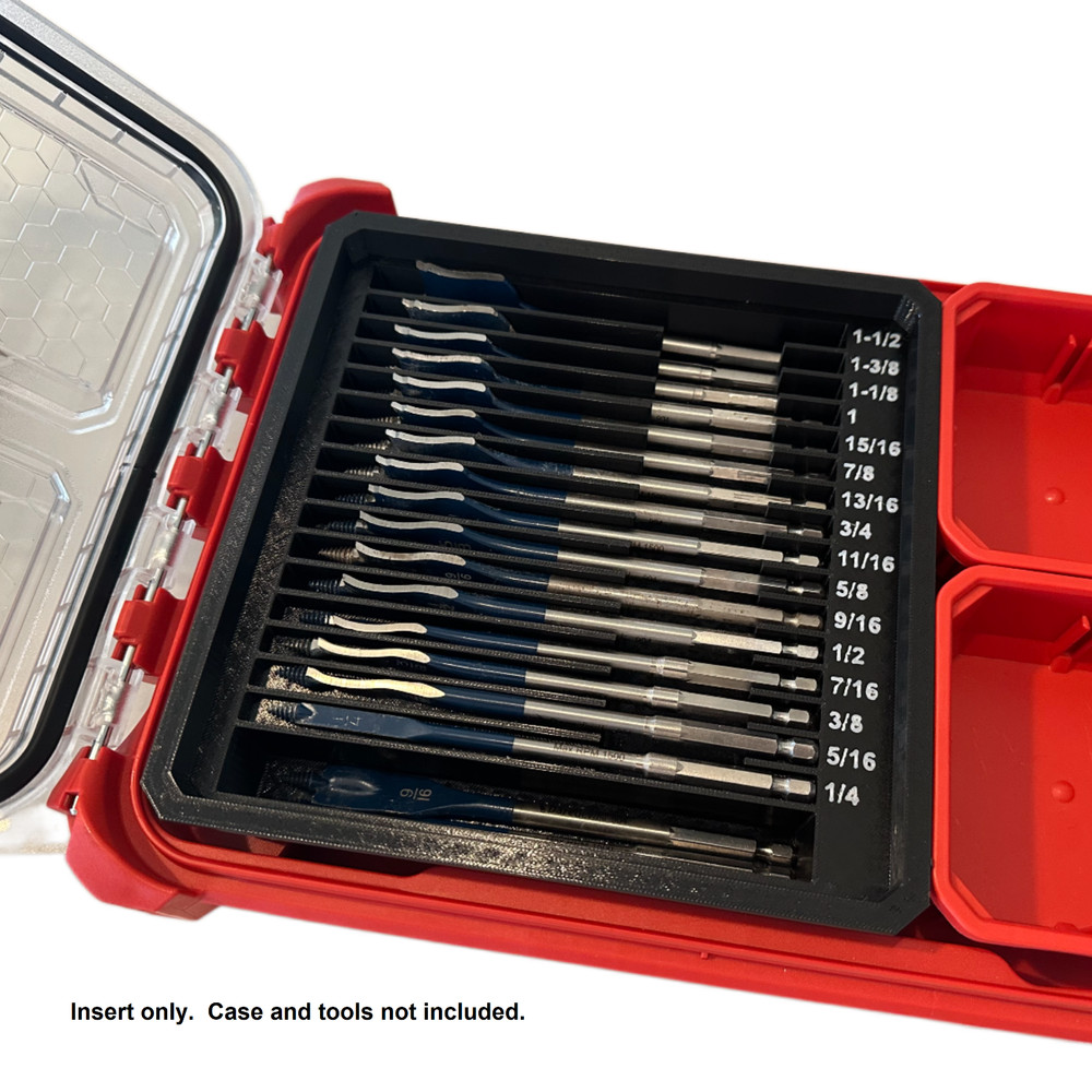 Bosch Daredevil Spade Drill Bit holder insert for Milwaukee PACKOUT Low Profile