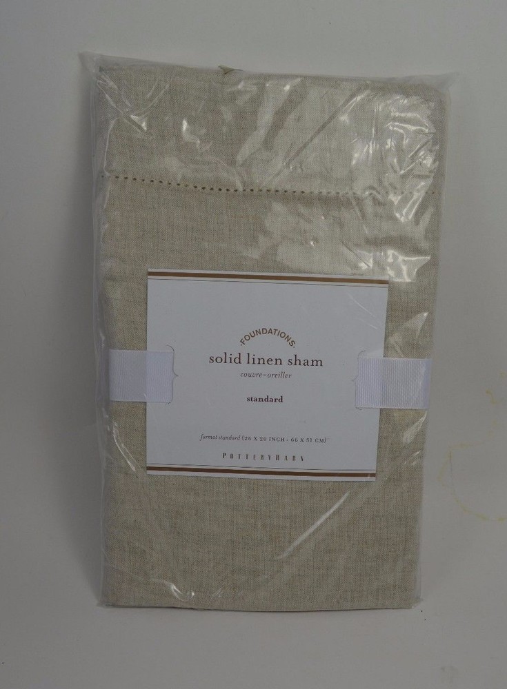 Pottery Barn Solid Linen Sham Standard Natural  #121