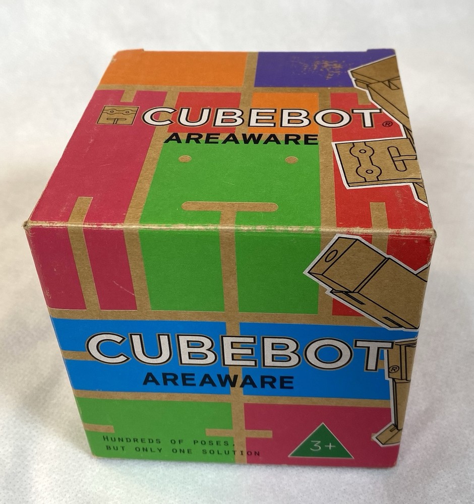 Cubebot Areaware by David Weeks Studio Multicolor Wood Cube Puzzle Robot