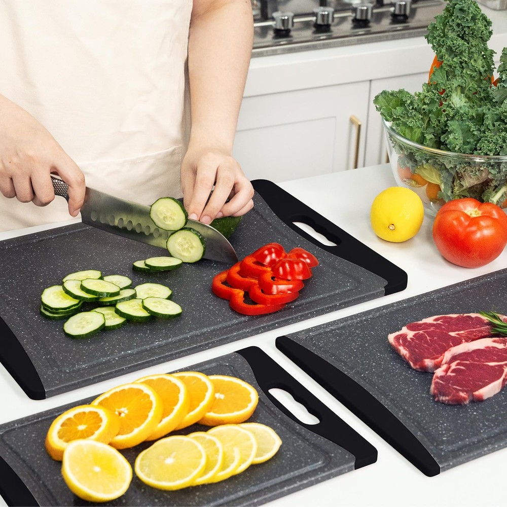 Extra Large Cutting Boards Plastic Cutting Boards For Kitchen set Of 3 Cutting