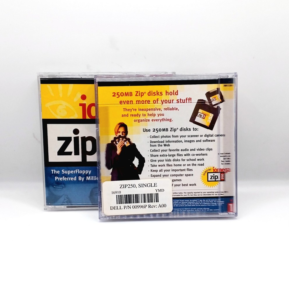 Iomega Zip 250 Disk The Super Floppy PC Formatted Computer Storage Share 2 Pack