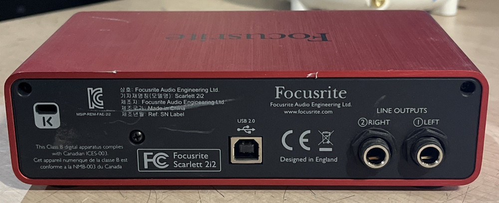 FOCUSRITE SCARLETT 2i2 2X2 USB AUDIO INTERFACE 3RD GENERATION