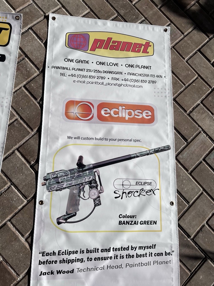 Planet Eclipse / Paintball Planet Shocker Bushmaster Banner - VTG, Mint