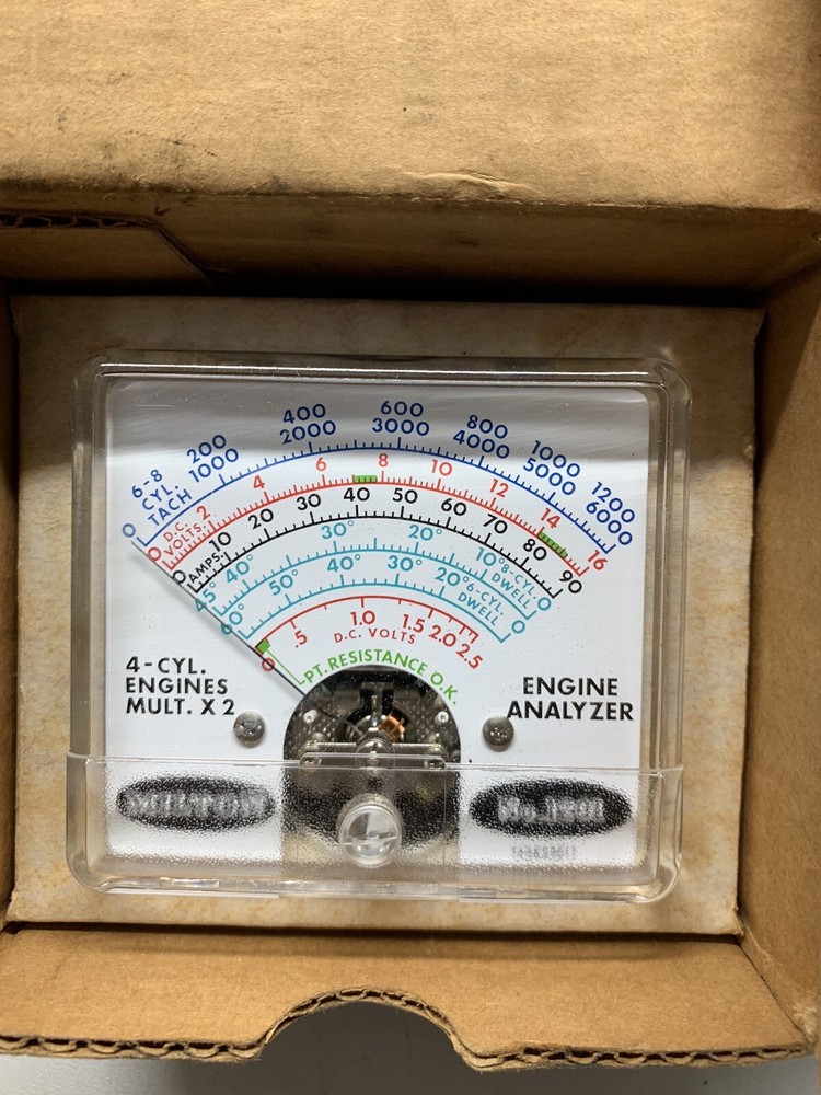 Vintage Milton 1201 Replacement Cartridge Meter For Portable Engine Analyzer NOS