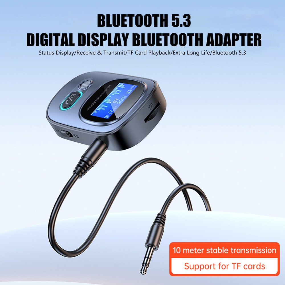 Bluetooth 5.3 USB Wireless Transmitter Portable Receiver Audio Adapter 3.5mm Aux