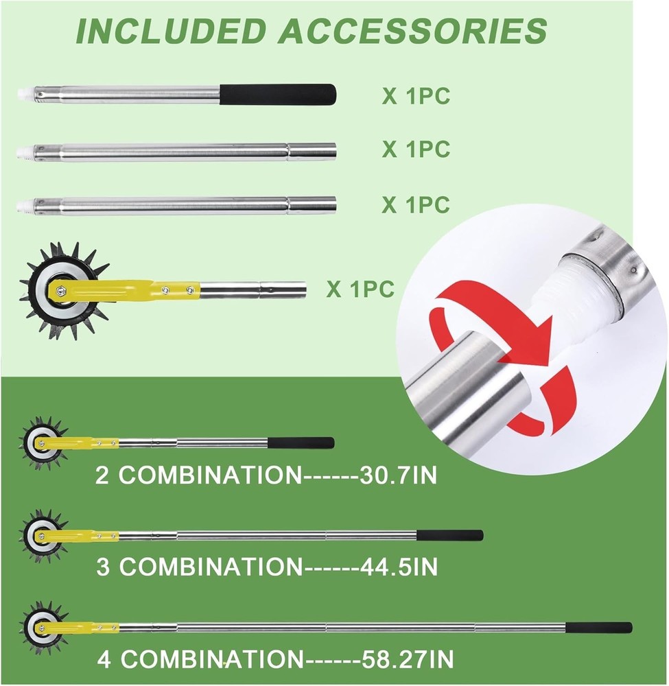 Lightweight 3-Position Grass Edge Trimmer - Perfect for Sidewalks & Flower Beds