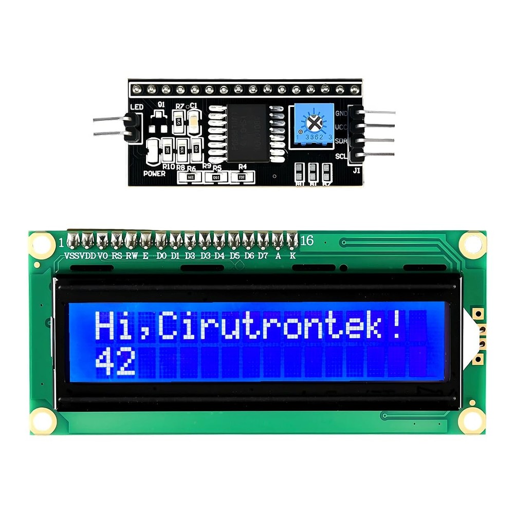 2 Pack I2C 1602 LCD Display Module 16X2 Blue Backlight Raspberry Pi Arduino