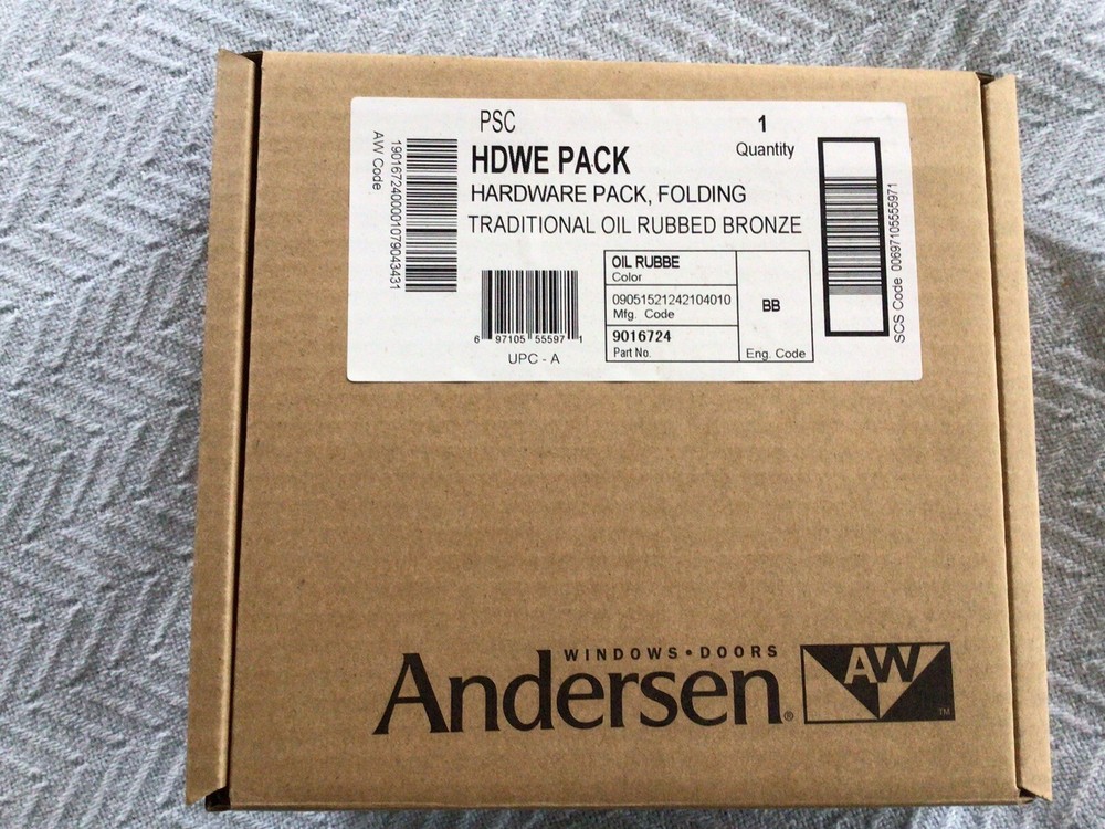 Andersen Window Hardware Pack ~ 1999 to Present ~ Oil Rubbed Bronze