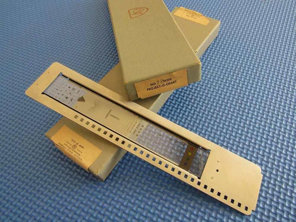 American Optical Company #22 slide project-o-chart slide