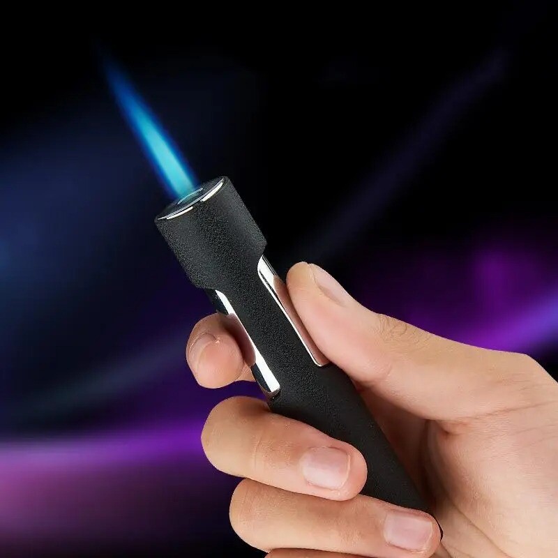 Cigarette Lighter Torch Flame Cigar Glowing Dark Jet Windproof Refillable Butane