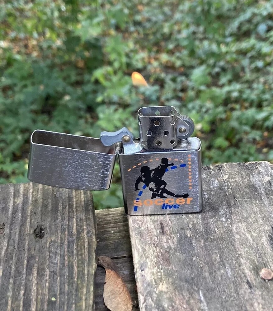 Classic Petrol Lighter Soccer Live Working Condition