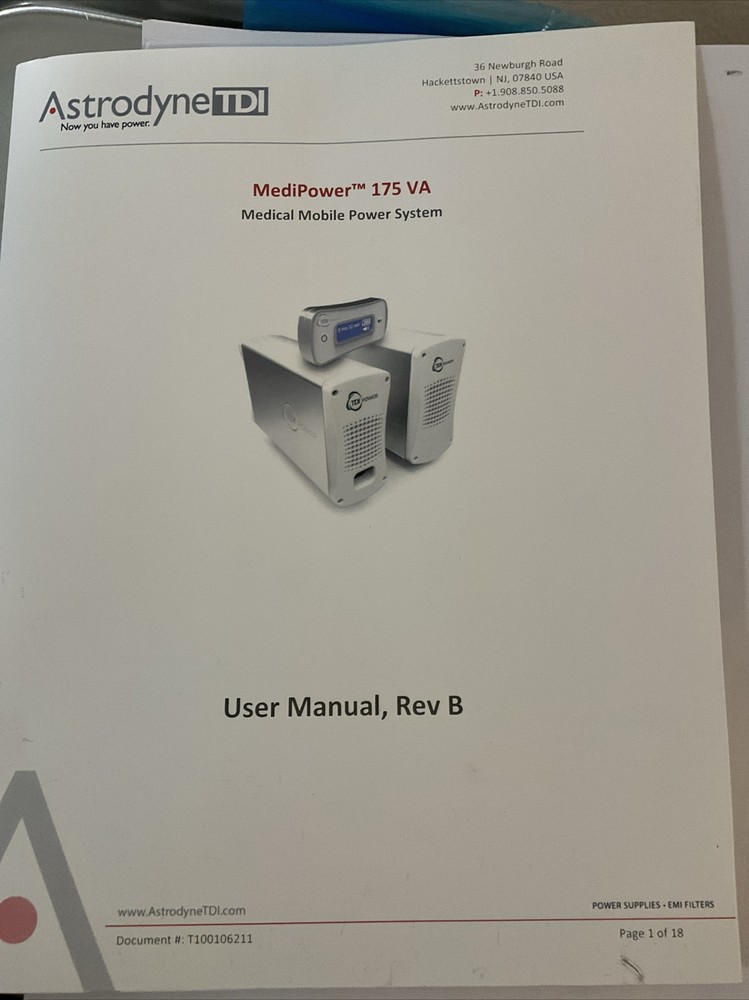 UL/IEC60601-1 Mobile Medical Power System