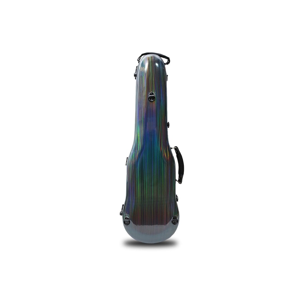 Hard Violin Case 4/4 streamline shaped shell with BackStraps,external storage...