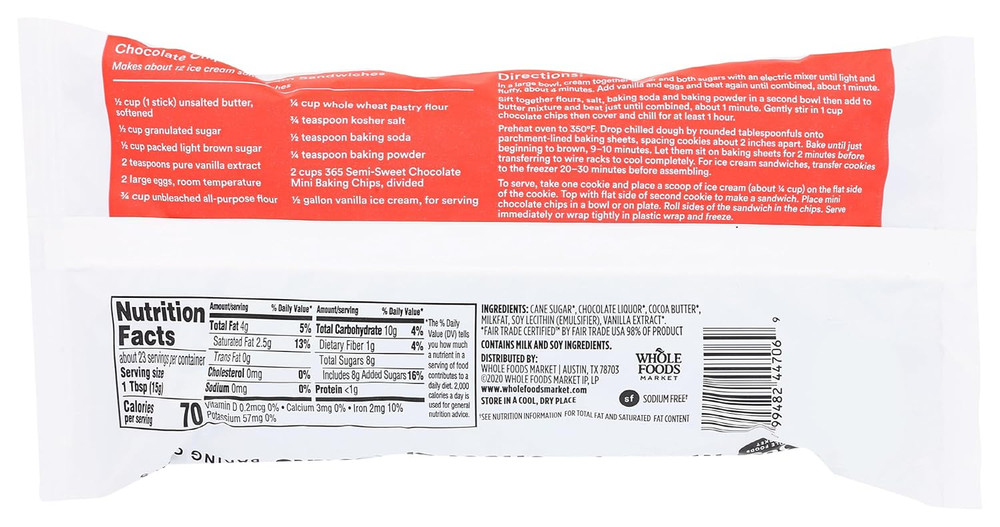 , Mini Semi-Sweet Chocolate Baking Chips, 12 Ounce