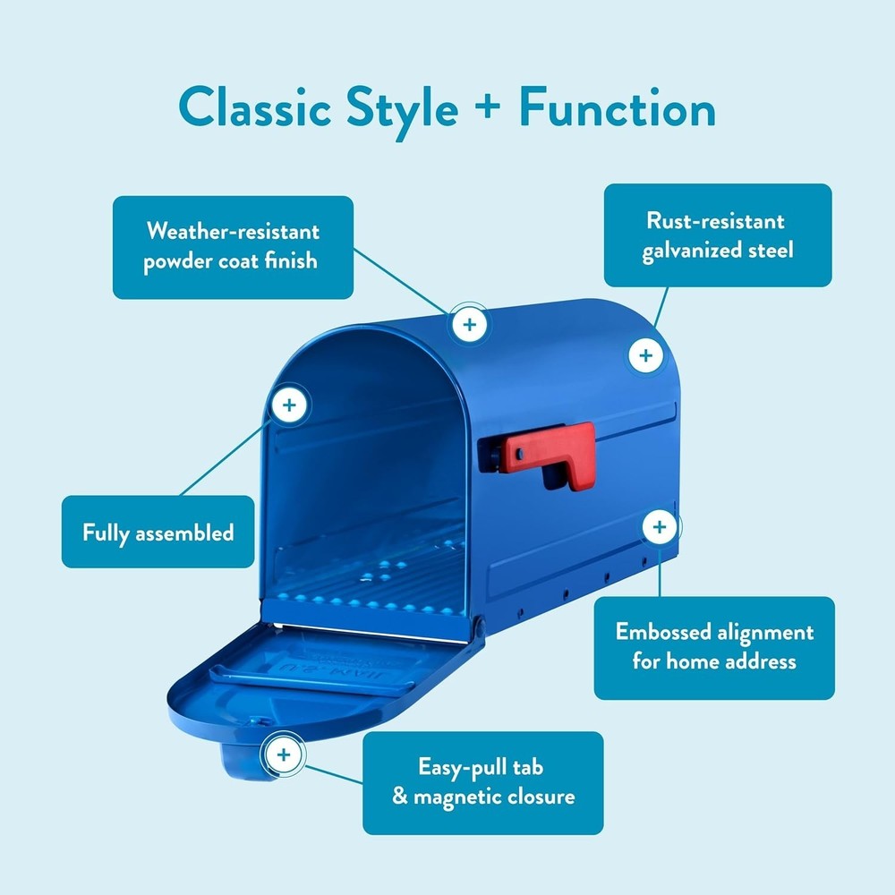 7600BE MB1 Mailbox, Medium, Blue