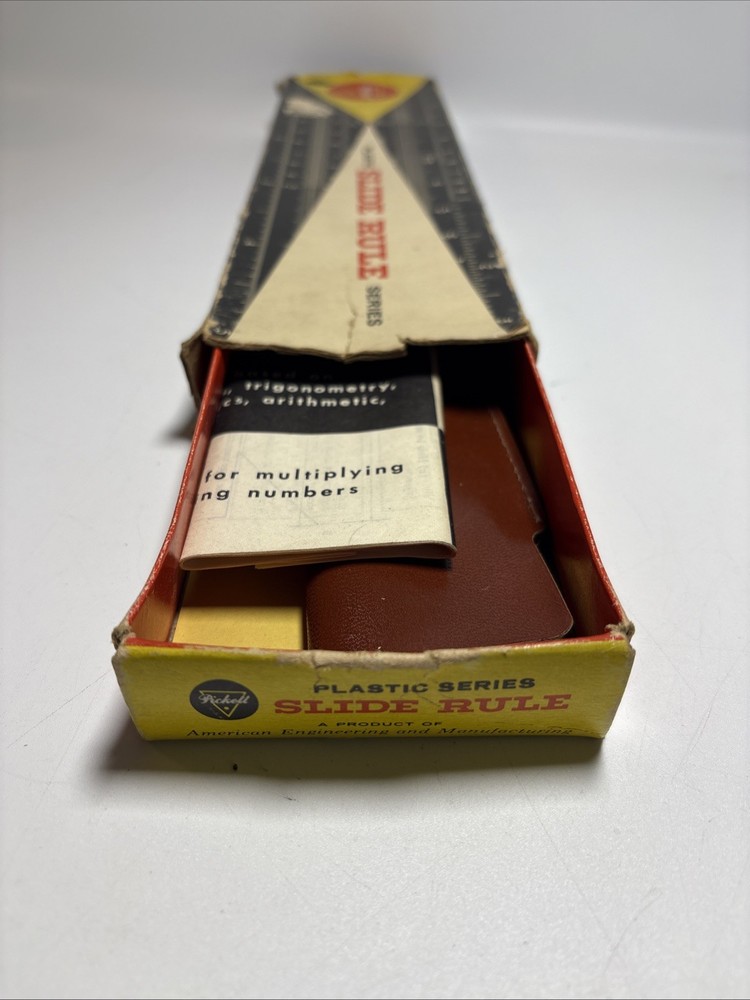 Pickett No.121 Microline Slide Rule Trainer w/Case & Box