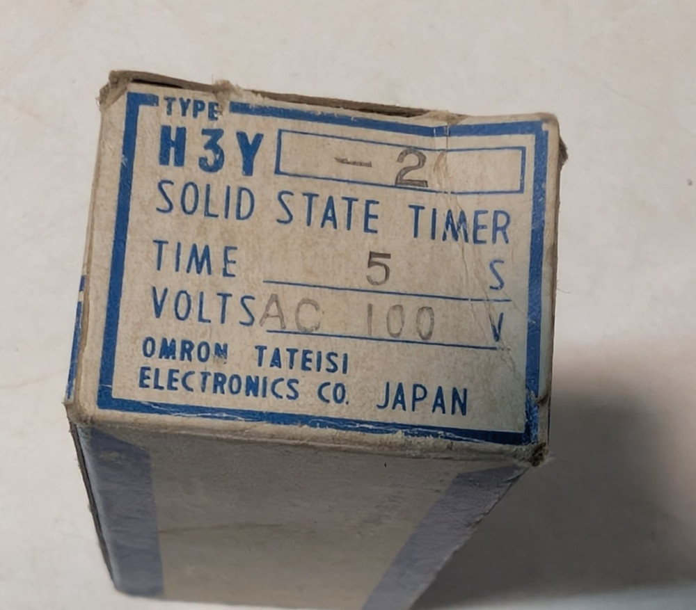 Omron Tateisi Electronics Co. H3Y-2 Solid State Timer, 5S, 100VAC, Made in Japan